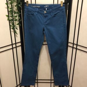 (LOFT) Modern Straight Cropped Pants